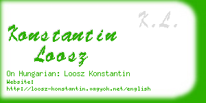 konstantin loosz business card